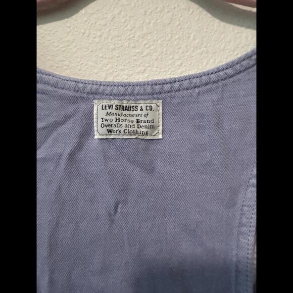 NWT Levi's Standard Fit Chambray Romper - Light Blue - Picture 5 of 7